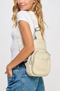 Textured PU Leather Sling Bag — Livostyle