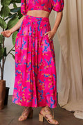 Printed Smocking Waistband Ruffled Maxi Skirt — Livostyle