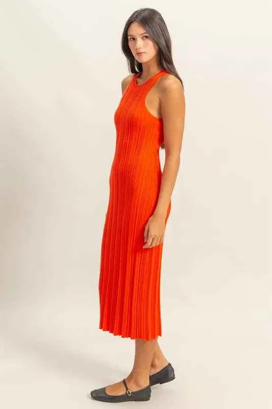 HYFVE Round Neck Bodycon Ribbed Knit Dress