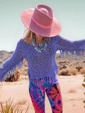 Tassel Boat Neck Knit Cover Up — Livostyle