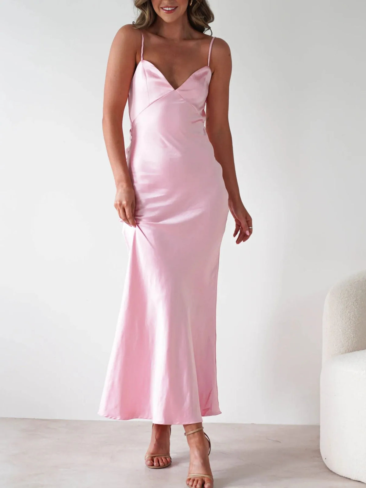 Satin Backless Cami Dress – photo 12