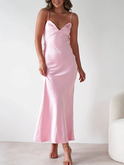 Satin Backless Cami Dress – photo 12