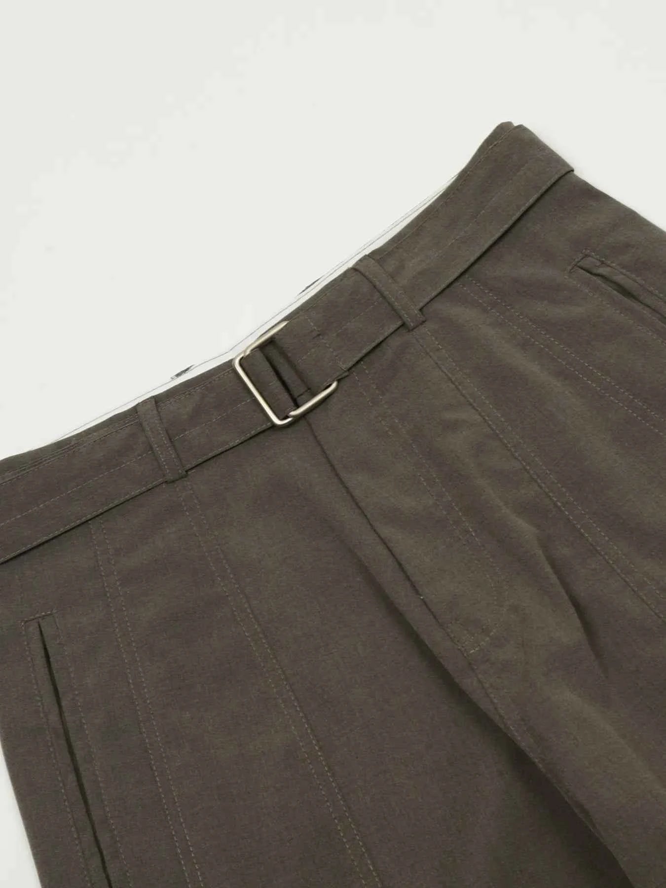 Men's Wide Leg High Waist Pants with Belt