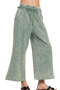 Washed French Terry Palazzo With Pockets — Livostyle