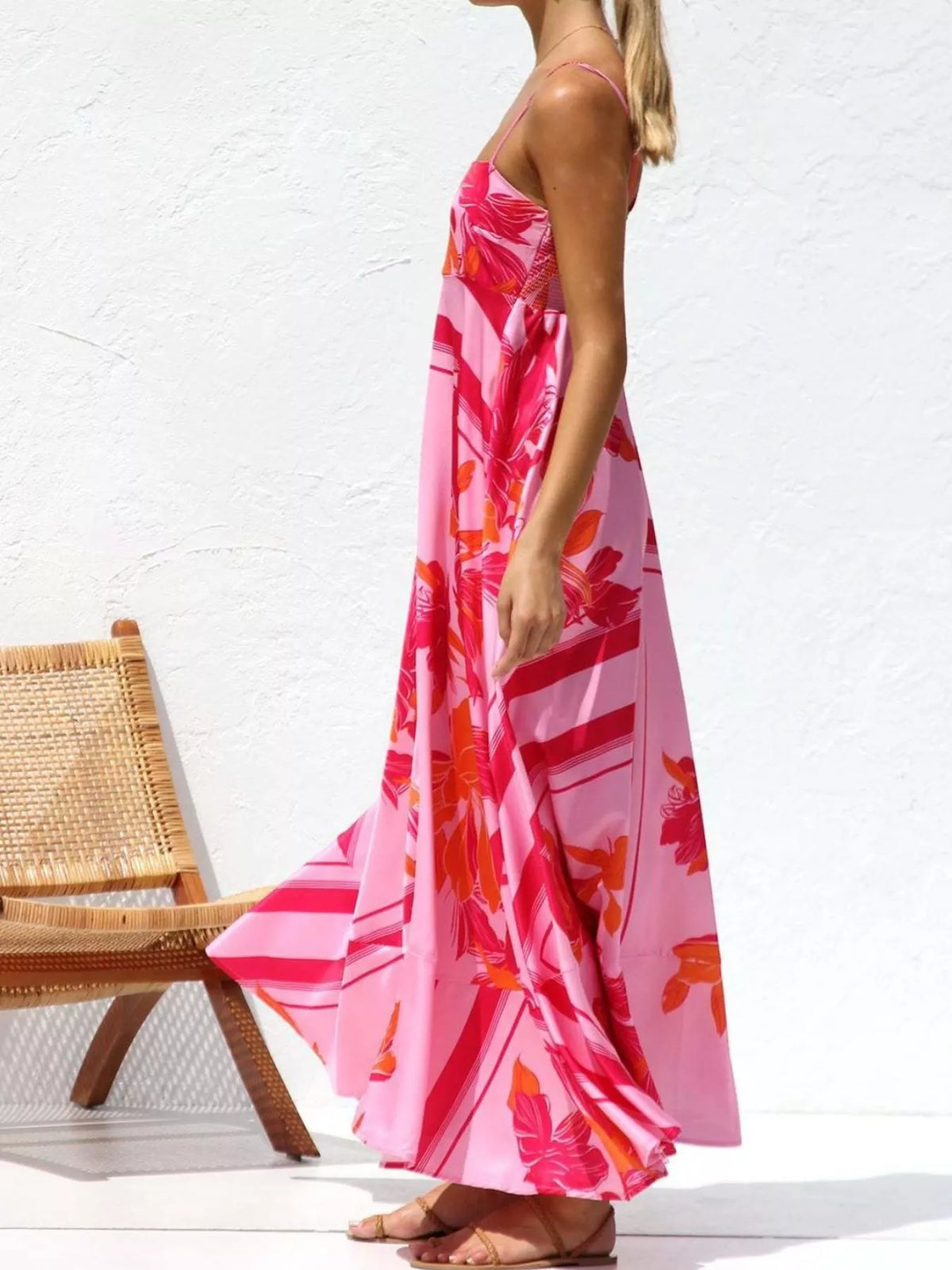 Printed Spaghetti Strap Maxi Dress – photo 5