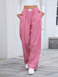 Plaid Wide Leg Casual Pants — Livostyle