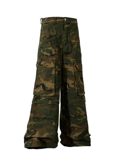 Men's Wide Leg Camouflage Cargo Pants — Livostyle