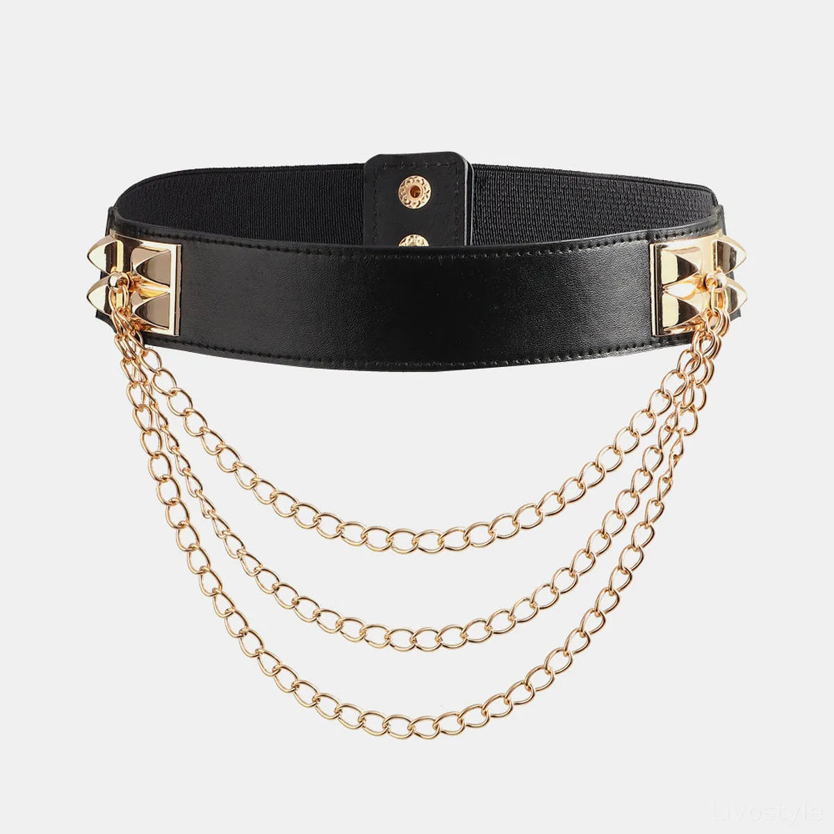 Elastic Belt with Chain — square view — Livostyle