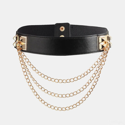 Elastic Belt with Chain — square view — Livostyle