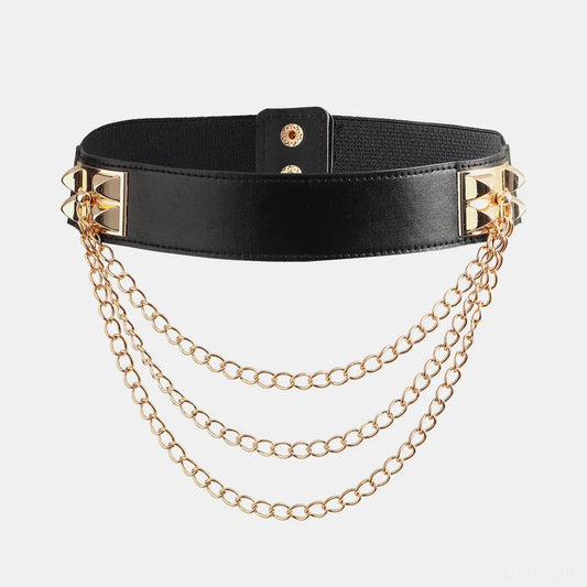 Elastic Belt with Chain — square view — Livostyle