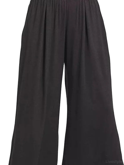 Elastic Waist Comfy Lounge Pants — detail view — Livostyle