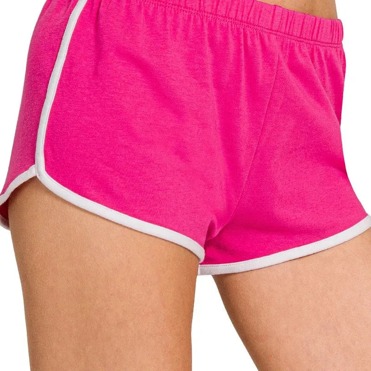 Elastic Waistband Dolphin Shorts — square view — Livostyle