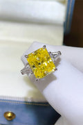 5 Carat Moissanite 925 Sterling Silver Ring — Yellow White-Gold — Livostyle