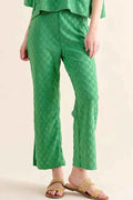 Brushed Texture Checker Board Pattern Casual Pants — Livostyle
