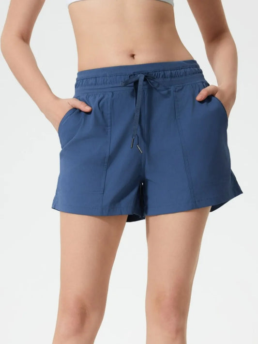 Drawstring Active Shorts with Pockets — Livostyle