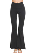 Raw Edge Hem Flare Yoga Pants — Livostyle