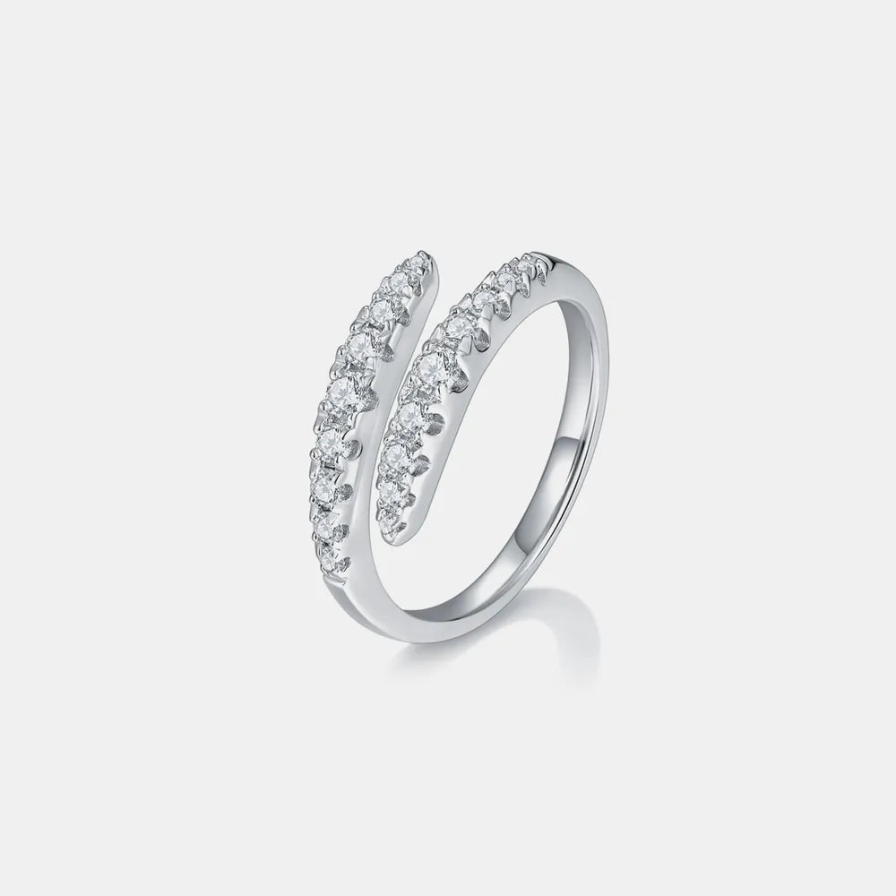 925 Sterling Silver Moissanite Bypass Ring — Livostyle