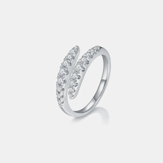925 Sterling Silver Moissanite Bypass Ring — Livostyle