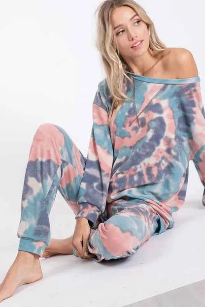 Tie Dye French Terry Casual Pants — Livostyle