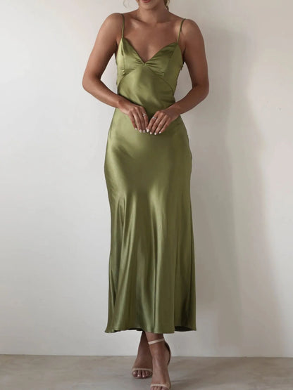 Satin Backless Cami Dress – photo 7