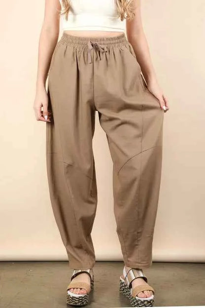Solid Barrel Comfy Woven Pants — Livostyle