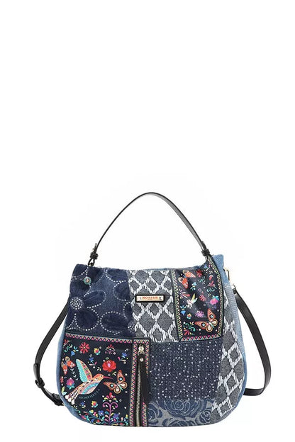 Bosque De Amor Denim Hobo Bag — Livostyle