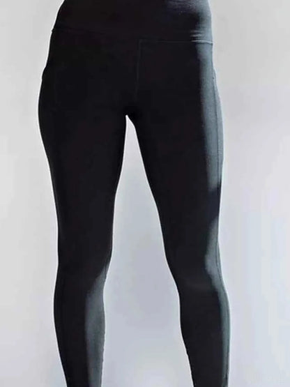 High Waist Wide Waistband Leggings — detail view — Livostyle