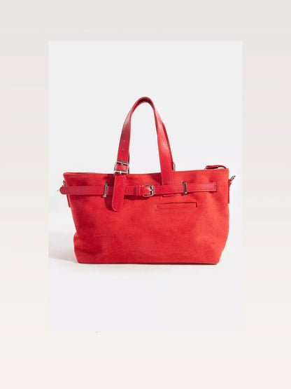 Faux Leather Buckle Strap Detail Tote Bag — styled showcase — Livostyle