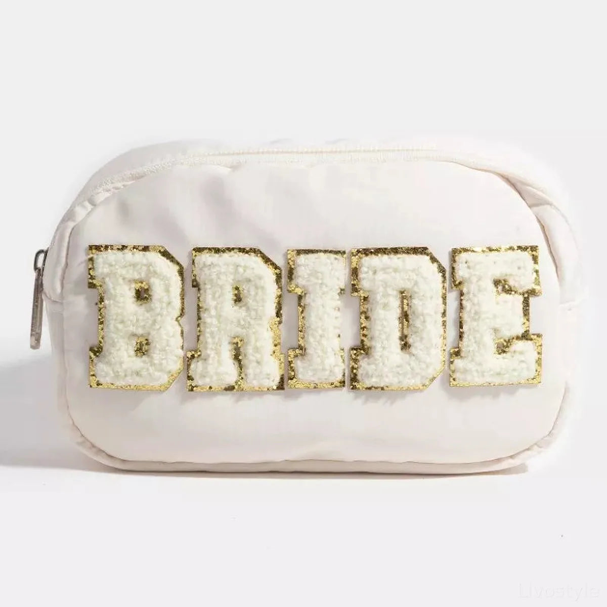 Fuzzy Glitter Bride Crossbody Bag — square view — Livostyle