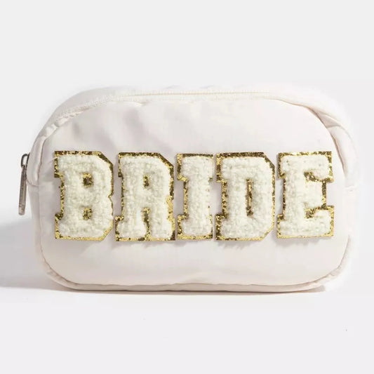 Fuzzy Glitter Bride Crossbody Bag — square view — Livostyle