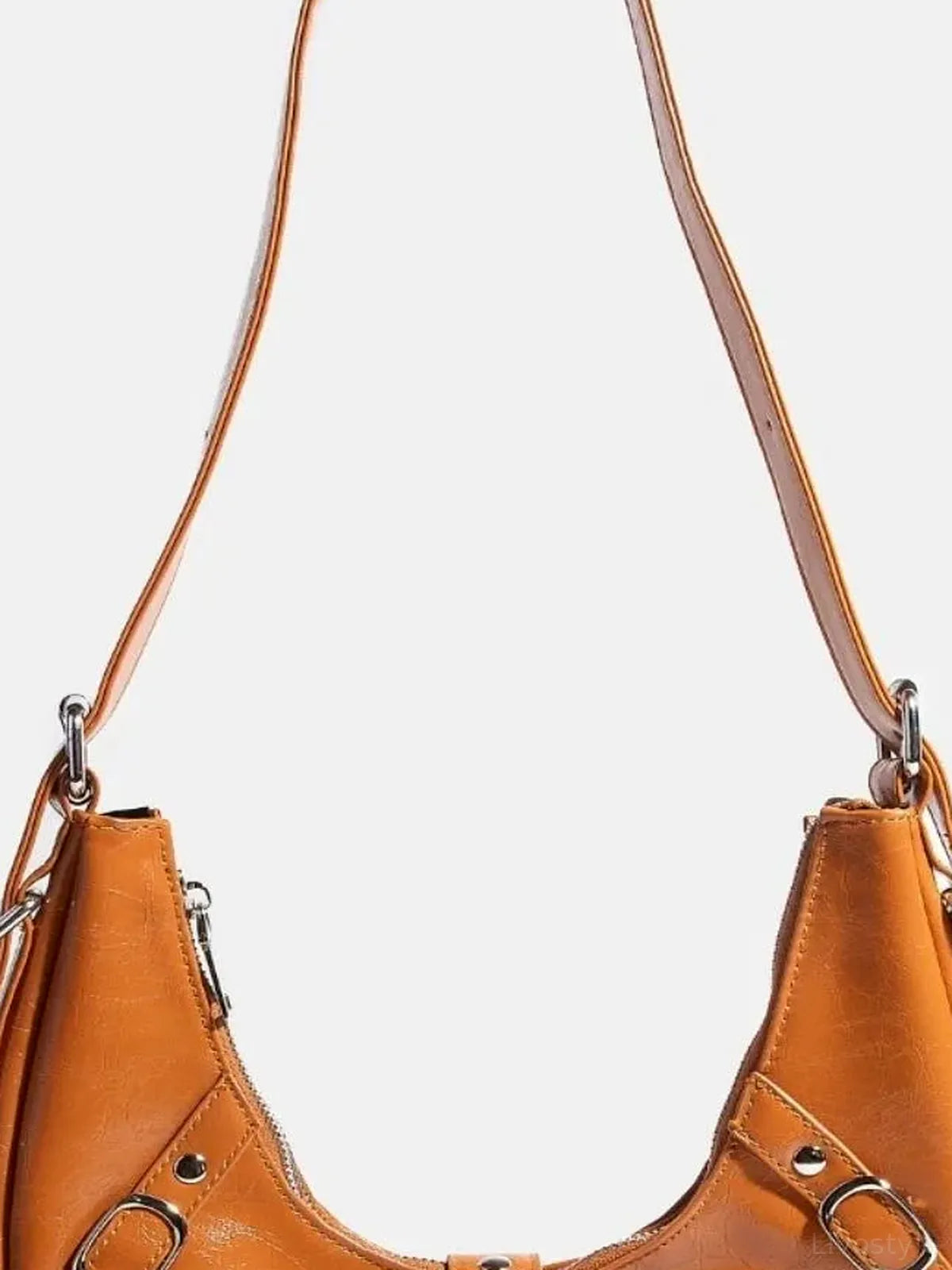 Multi Belt Strap Accent Shoulder Bag — detail view — Livostyle