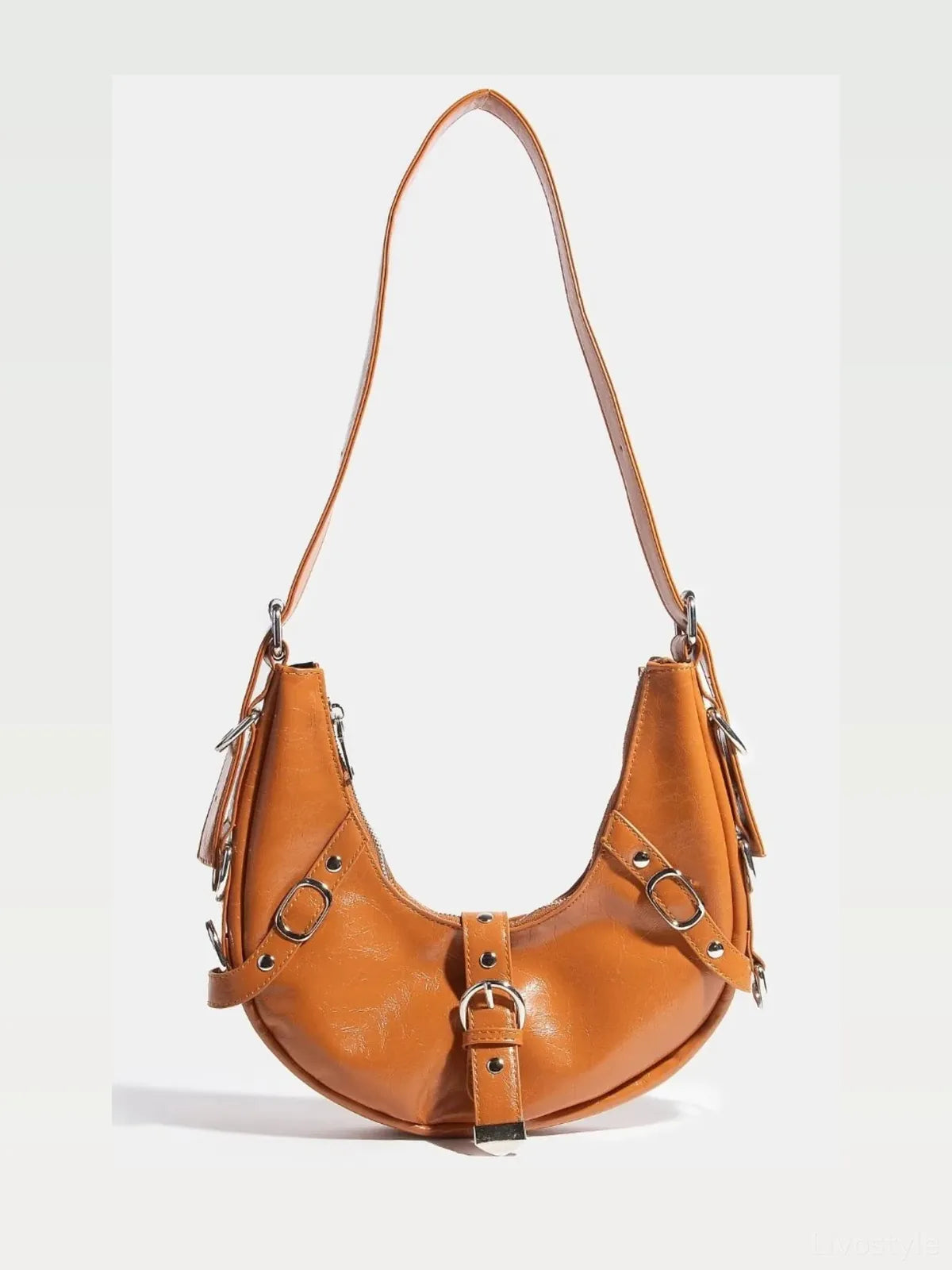 Multi Belt Strap Accent Shoulder Bag — styled showcase — Livostyle