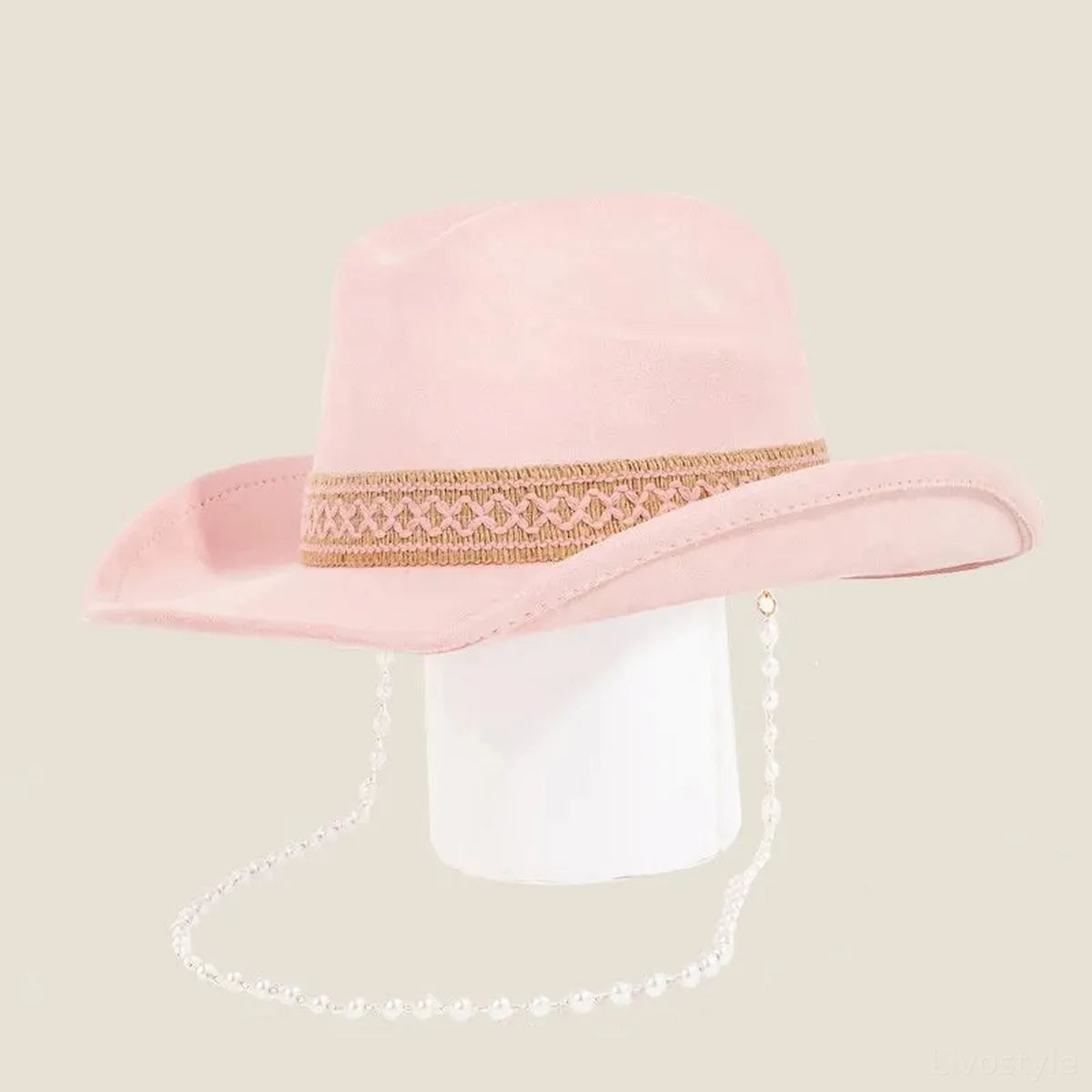 Ornate Band Cowboy Hat — square view — Livostyle