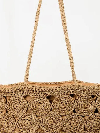 Square Braided Pattern Tote Bag — detail view — Livostyle