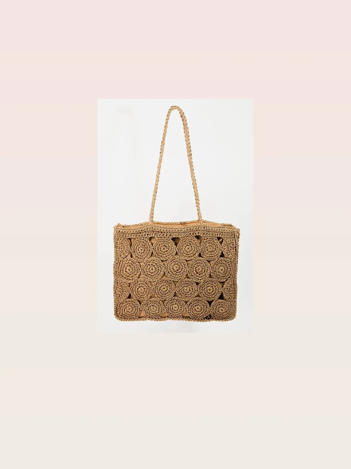 Square Braided Pattern Tote Bag — styled showcase — Livostyle