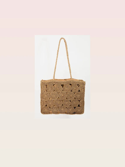 Square Braided Pattern Tote Bag — styled showcase — Livostyle