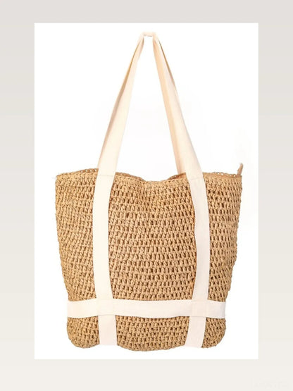 Straw Braided Hat Carrier Tote Bag — styled showcase — Livostyle
