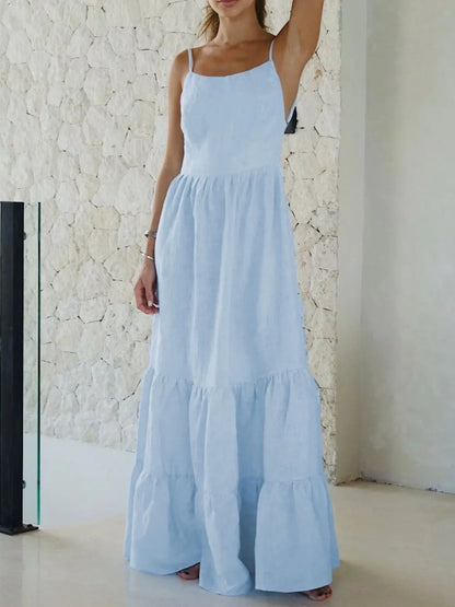 Tiered Maxi Cami Dress with Ruffled Hem – photo 6