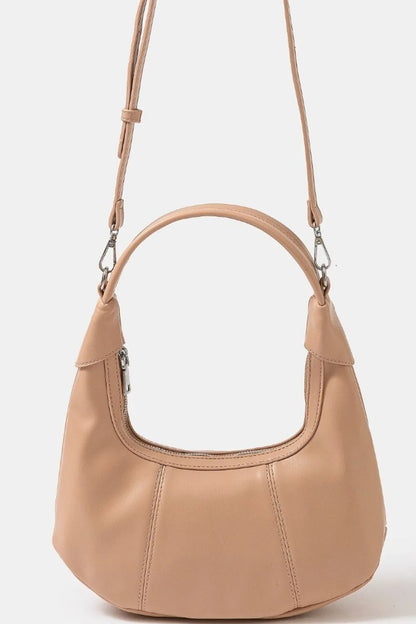 Faux Leather Round Multi Panel Hand Bag — Livostyle