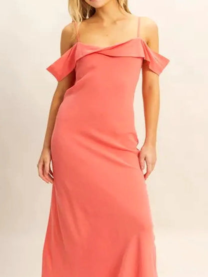 Cami Maxi Dress with Asymmetrical Ruffle Detail – photo 3