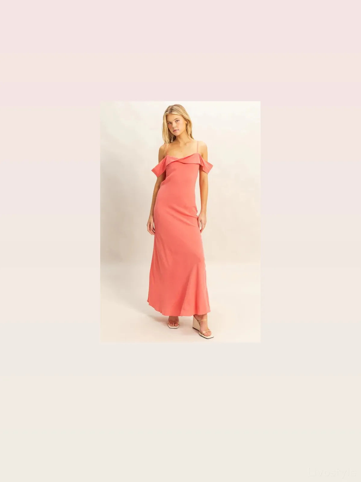 Cami Maxi Dress with Asymmetrical Ruffle Detail – photo 2