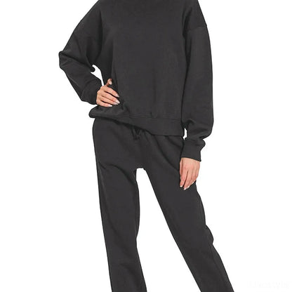 Fleece Long Sleeve Pullover & Jogger Set — square view — Livostyle