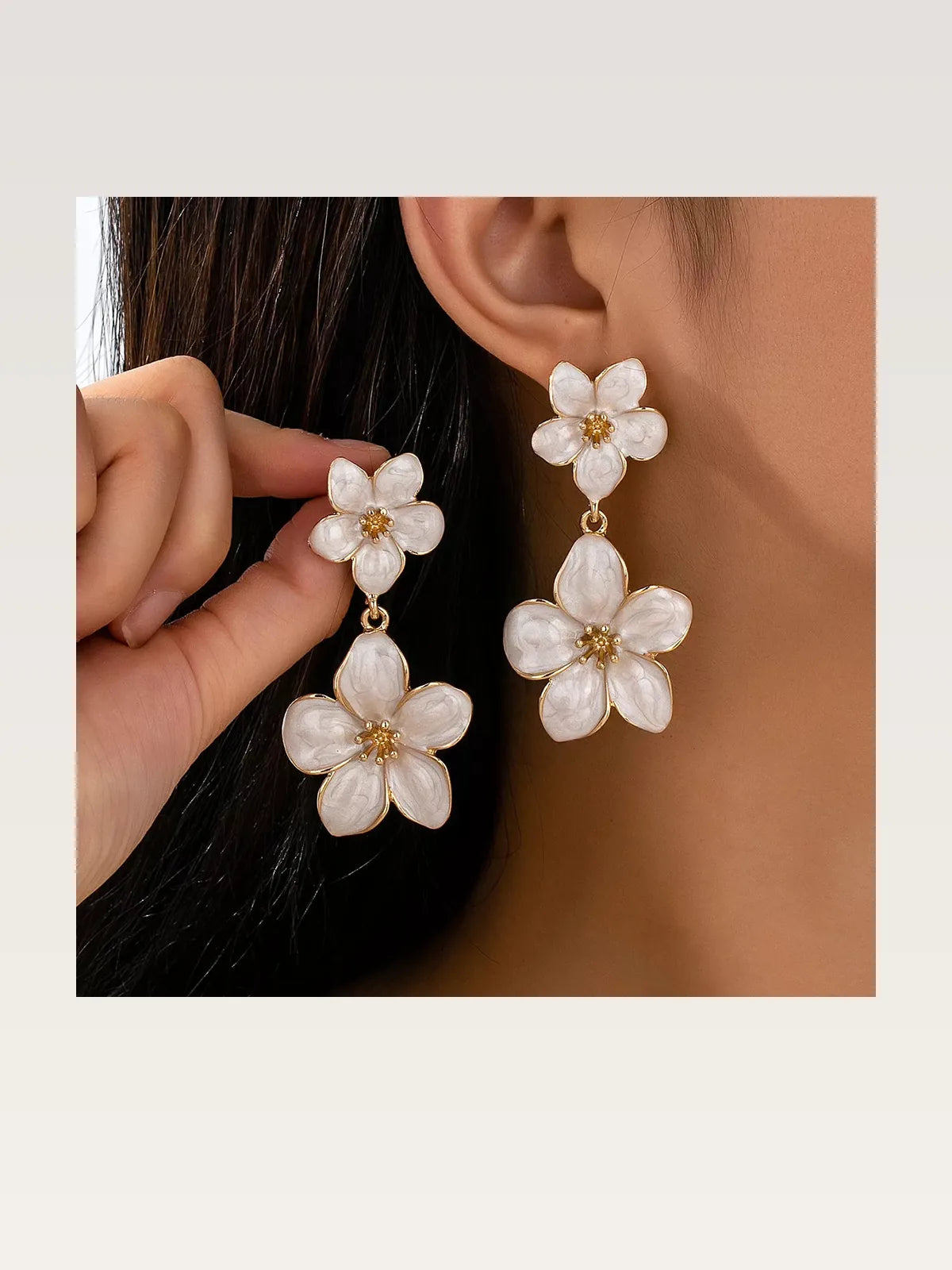 Flower Dangle Earrings — styled showcase — Livostyle