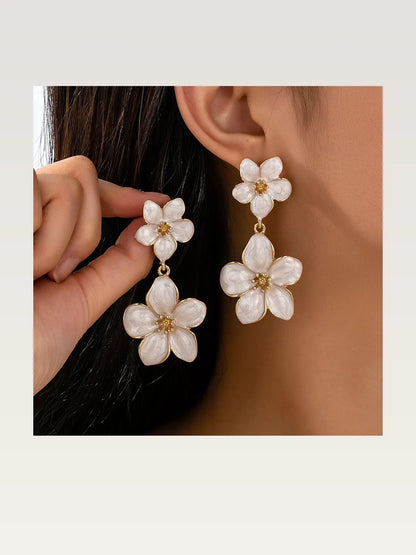 Flower Dangle Earrings — styled showcase — Livostyle