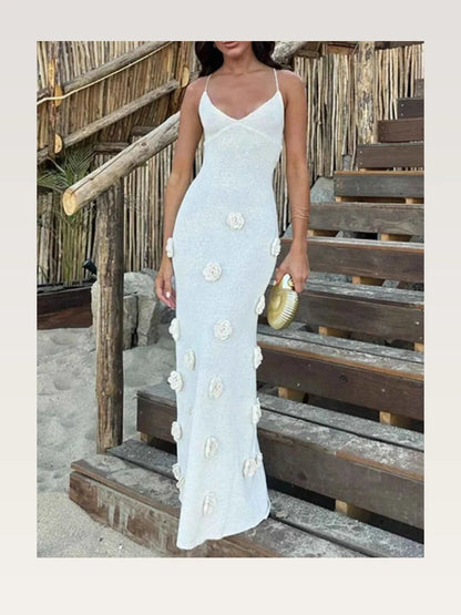 Flower Maxi Sweater Cami Dress — styled showcase — Livostyle
