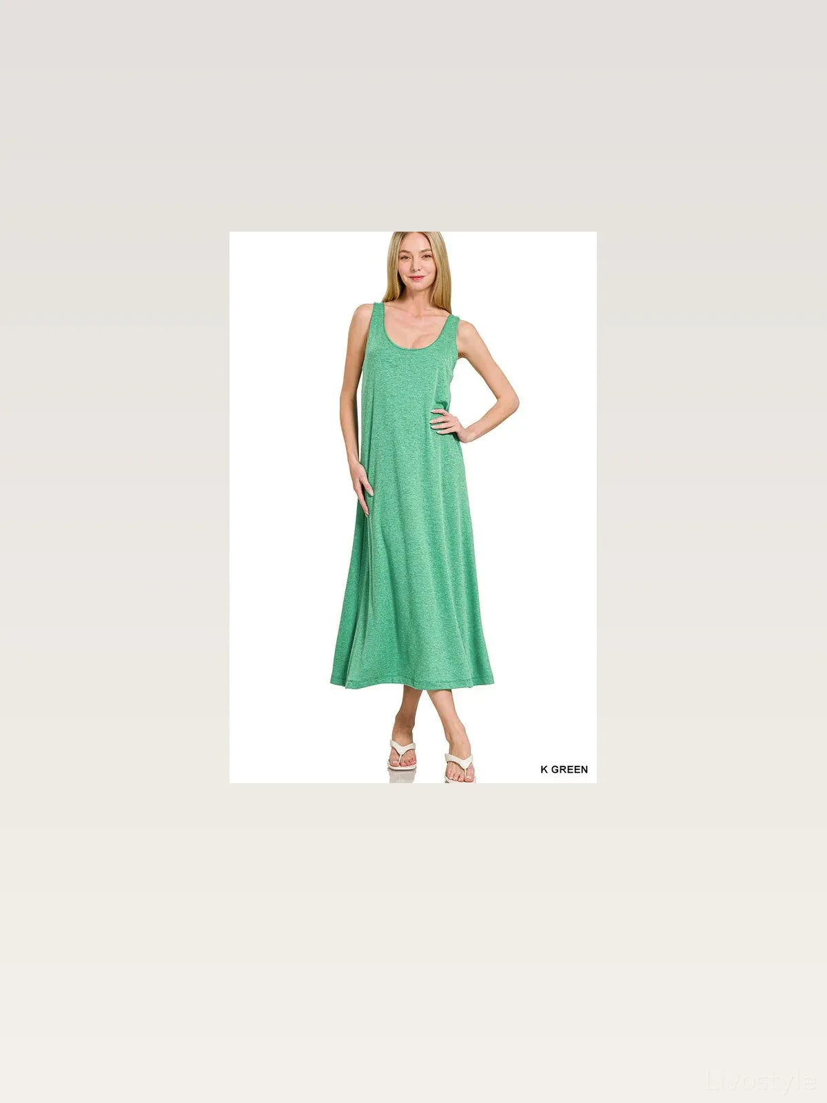 French Terry Twisted-Strap Midi Dress — styled showcase — Livostyle