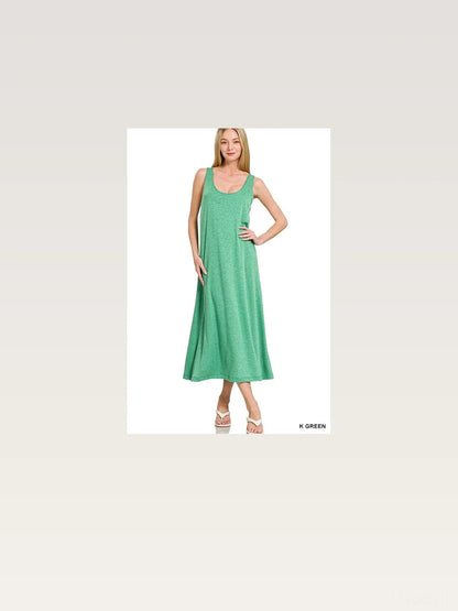 French Terry Twisted-Strap Midi Dress — styled showcase — Livostyle