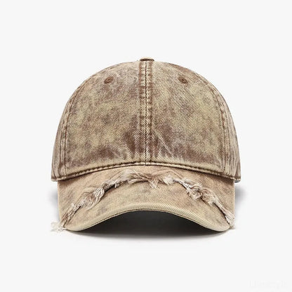Fringe Adjustable Cotton Baseball Cap — square view — Livostyle