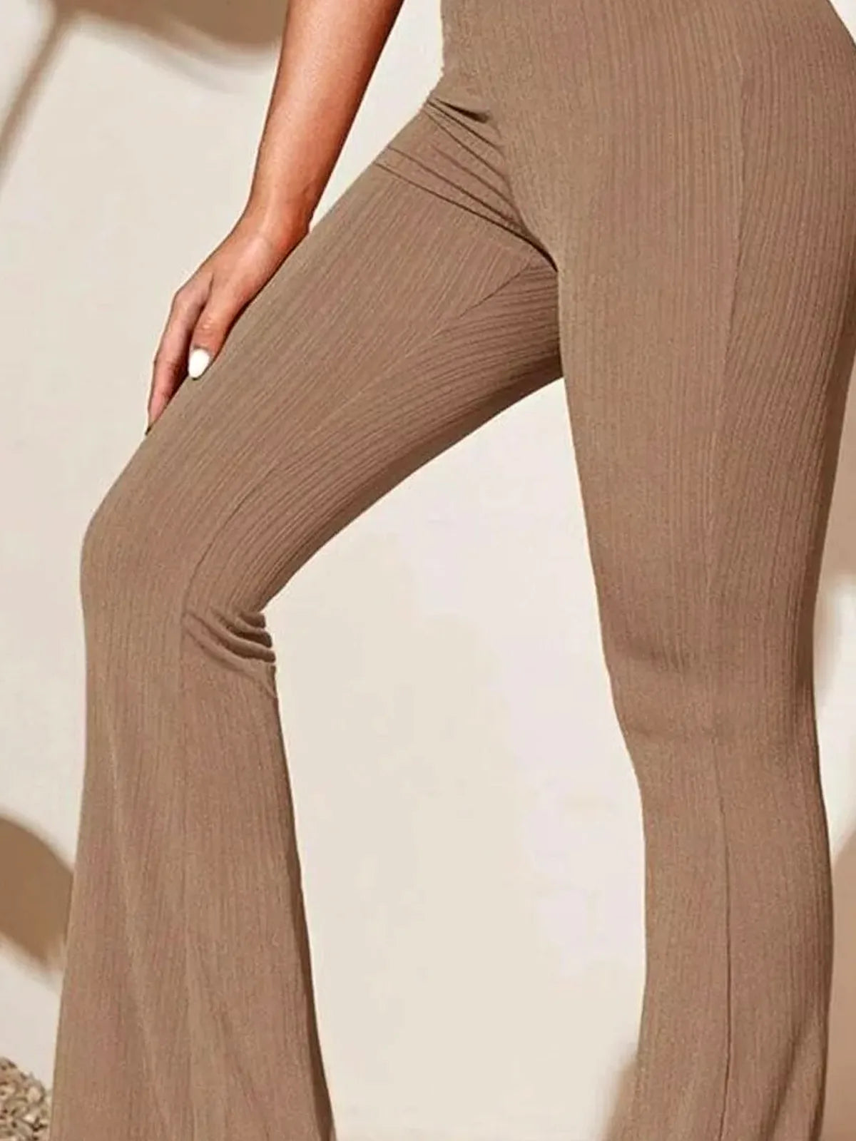 High-Waist Flare Active Pants — detail view — Livostyle