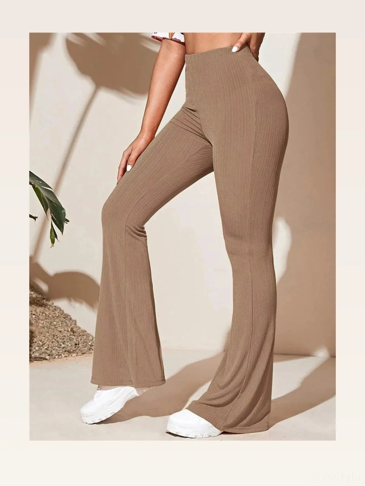 High-Waist Flare Active Pants — styled showcase — Livostyle